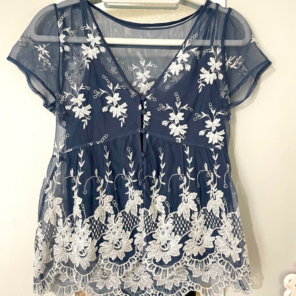 Blue Sheer Shirt